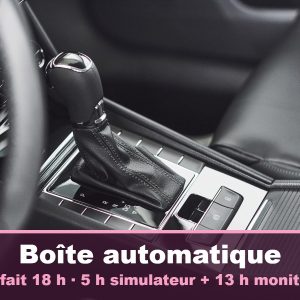 Boîte automatique – Forfait 18 h · 5 h simulateur + 13 h moniteur