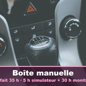 Boîte manuelle – Forfait 35 h · 5 h simulateur + 30 h moniteur